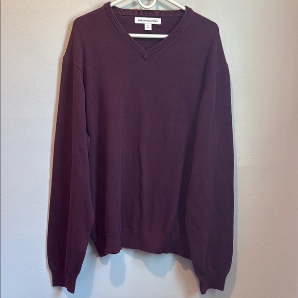 Amazon Essentials XXL Men's Purple V-Neck Sweater - Picture 1 of 8